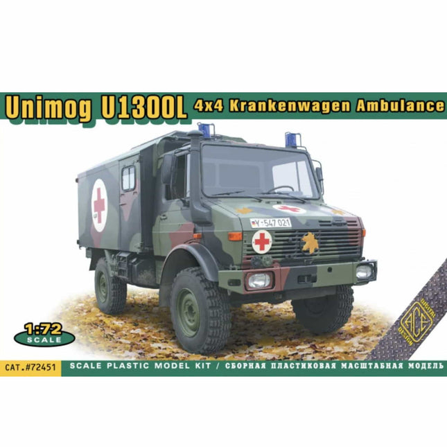 ACE - Unimog U1300L 4x4 Krankenwagen Ambulance 1/72 - The Scale Model Stash