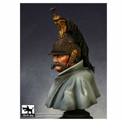 Black Dog - French Cuirassier 1815 1/10 Resin Bust - The Scale Model Stash
