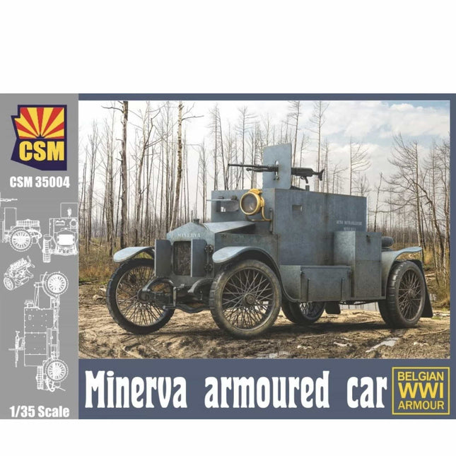 CSM - Minerva Armoured Car Belgian WWI Armour 1/35 - The Scale Model Stash