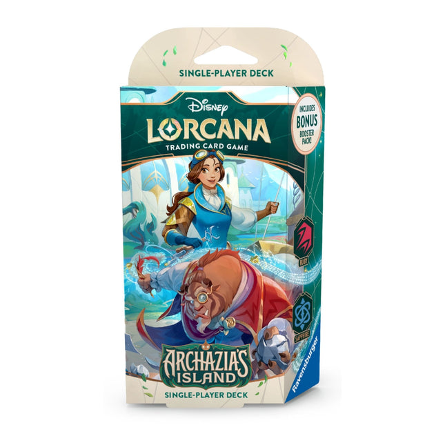 Disney Lorcana - Archazia's Island Starter Deck - Ruby and Sapphire (Belle & Beast) - The Scale Model Stash