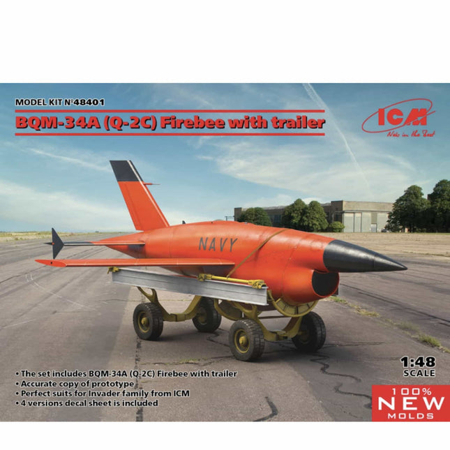ICM - BQM - 34A (Q - 2C) Firebee with Trailer 1/48 - The Scale Model Stash