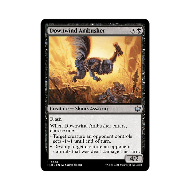 Magic the Gathering - Downwind Ambusher (Foil) - Bloomburrow - The Scale Model Stash