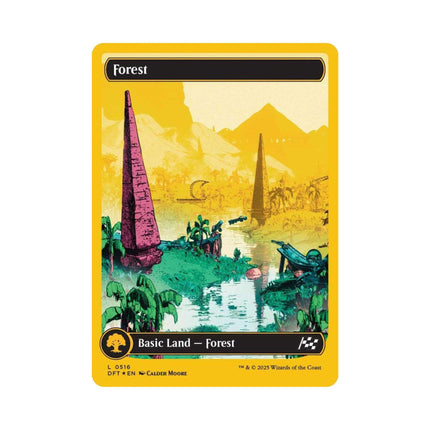 Magic the Gathering - Forest (0516) (First - Place Foil) - Aetherdrift - The Scale Model Stash