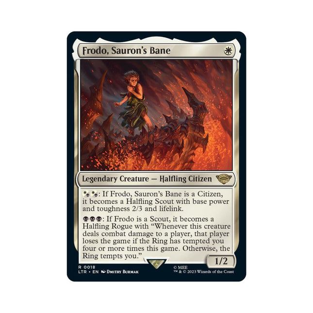 Magic the Gathering - Frodo, Sauron's Bane - Universes Beyond: The Lord of the Rings: Tales of Middle - earth - The Scale Model Stash