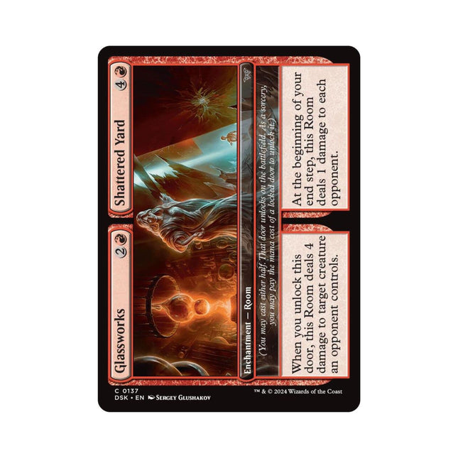Magic the Gathering - Glassworks // Shattered Yard (Foil) - Duskmourn: House of Horror - The Scale Model Stash
