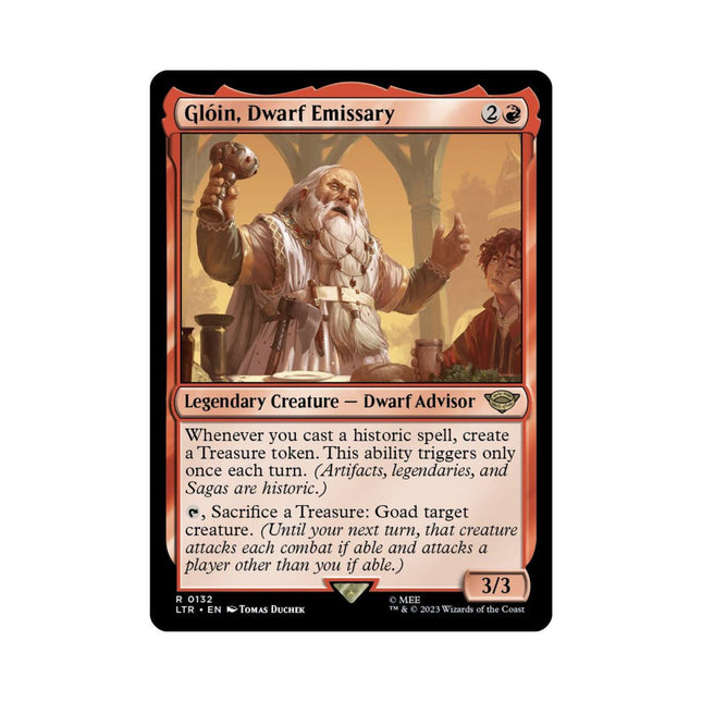 Magic the Gathering - Gloin, Dwarf Emissary - Universes Beyond: The Lord of the Rings: Tales of Middle - earth - The Scale Model Stash