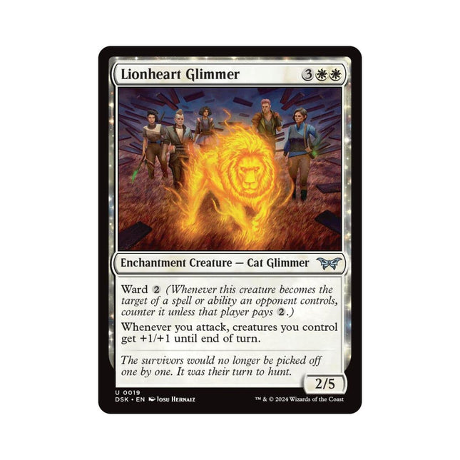 Magic the Gathering - Lionheart Glimmer (Foil) - Duskmourn: House of Horror - The Scale Model Stash