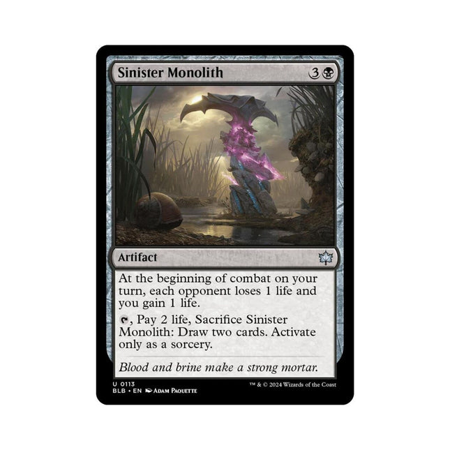 Magic the Gathering - Sinister Monolith (Foil) - Bloomburrow - The Scale Model Stash