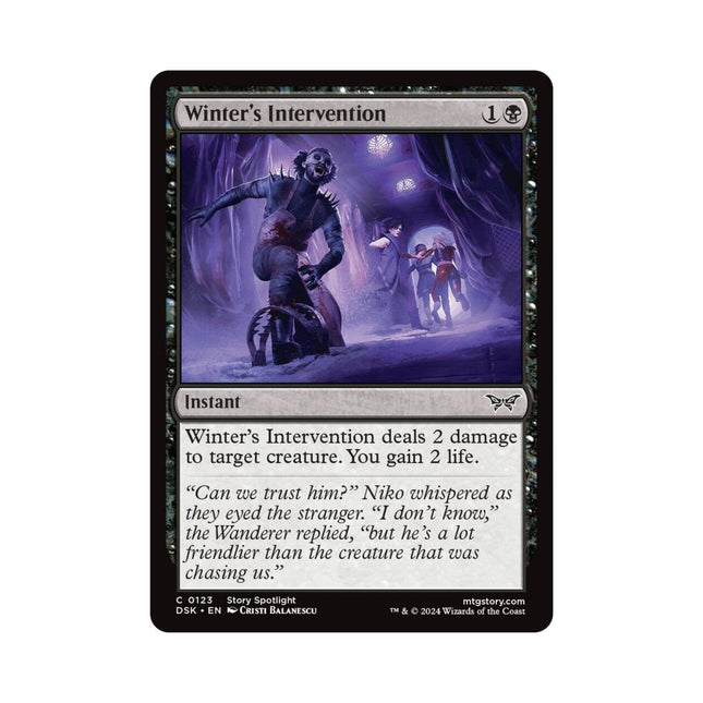 Magic the Gathering - Winter's Intervention (Foil) - Duskmourn: House of Horror - The Scale Model Stash