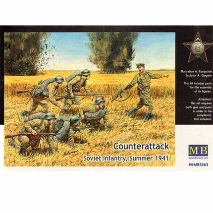 Masterbox - Counterattack Soviet Infantry Summer 1941 (NoMB3563) 1/35 - The Scale Model Stash