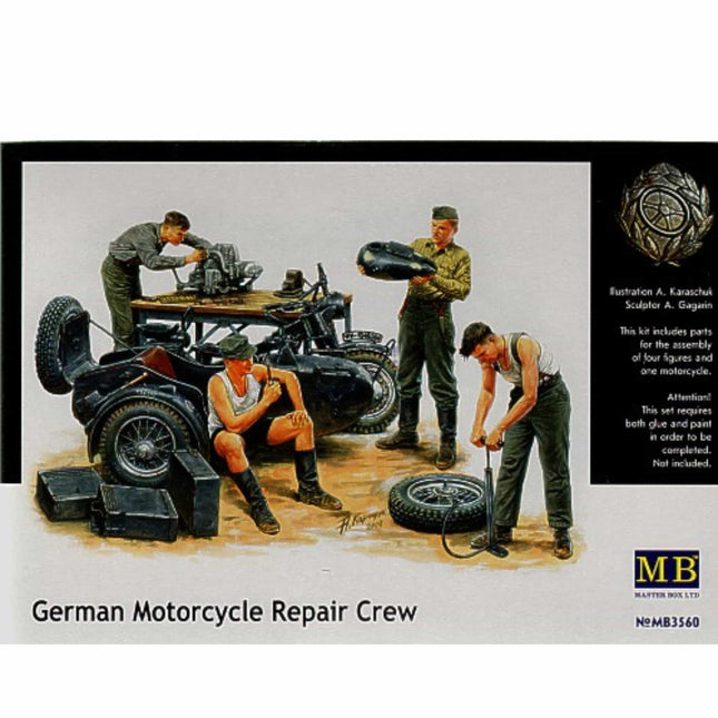 Masterbox - German Motorcycle Repair Crew 1/35 - The Scale Model Stash