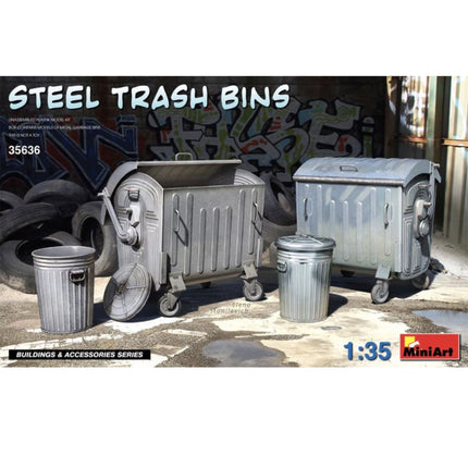 Mini Art - Steel Trash Bins 1/35 - The Scale Model Stash