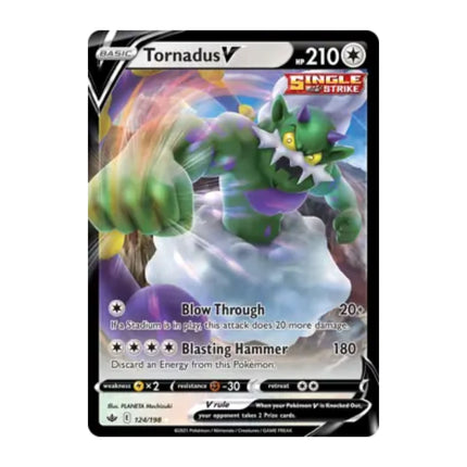 Pokemon - Chilling Reign 124/198 Tornadus V - The Scale Model Stash