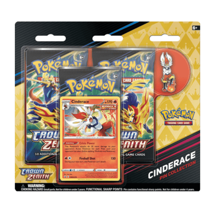 Pokemon - Crown Zenith Cinderace Pin Collection - The Scale Model Stash