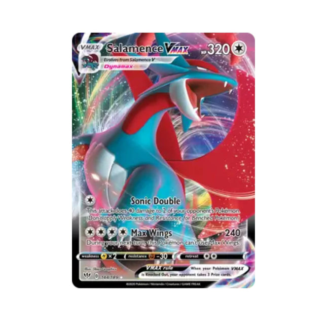 Pokemon - Darkness Ablaze 144/189 Salamance Vmax - The Scale Model Stash