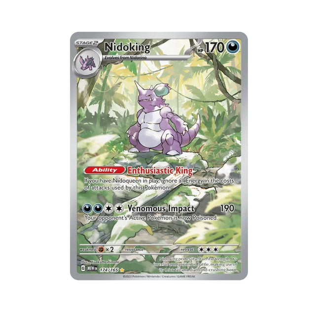 Pokemon - Pokemon 151 174/165 Nidoking (Illustration Rare) - The Scale Model Stash