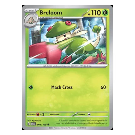 Pokemon - Scarlet and Violet (Base Set) 004/198 Breloom (Non Holo) - The Scale Model Stash