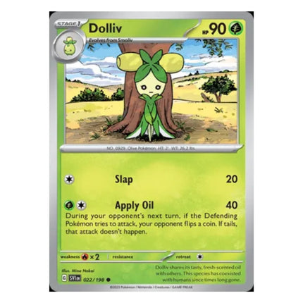 Pokemon - Scarlet and Violet (Base Set) 022/198 Doliv (Non Holo) - The Scale Model Stash