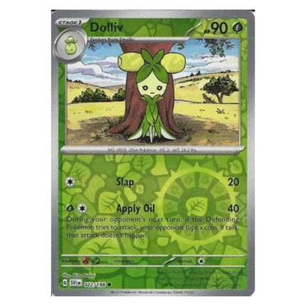 Pokemon - Scarlet and Violet (Base Set) 022/198 Doliv (Reverse Holo) - The Scale Model Stash