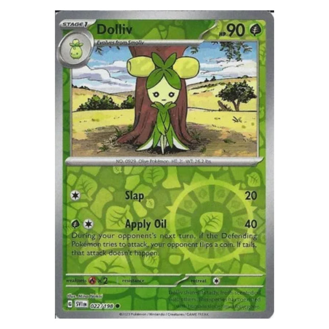 Pokemon - Scarlet and Violet (Base Set) 022/198 Doliv (Reverse Holo) - The Scale Model Stash