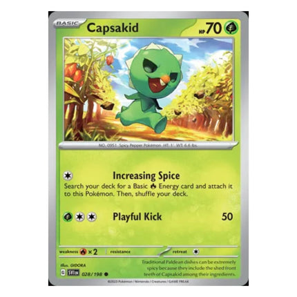 Pokemon - Scarlet and Violet (Base Set) 028/198 Capsakid (Non Holo) - The Scale Model Stash