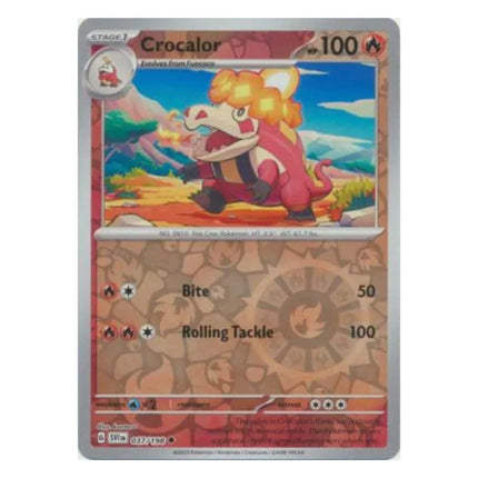 Pokemon - Scarlet and Violet (Base Set) 037/198 Crocalor (Reverse Holo) - The Scale Model Stash