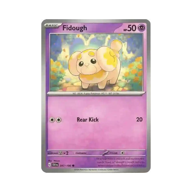 Pokemon - Scarlet and Violet (Base Set) 097/198 Fidough (Non Holo) - The Scale Model Stash