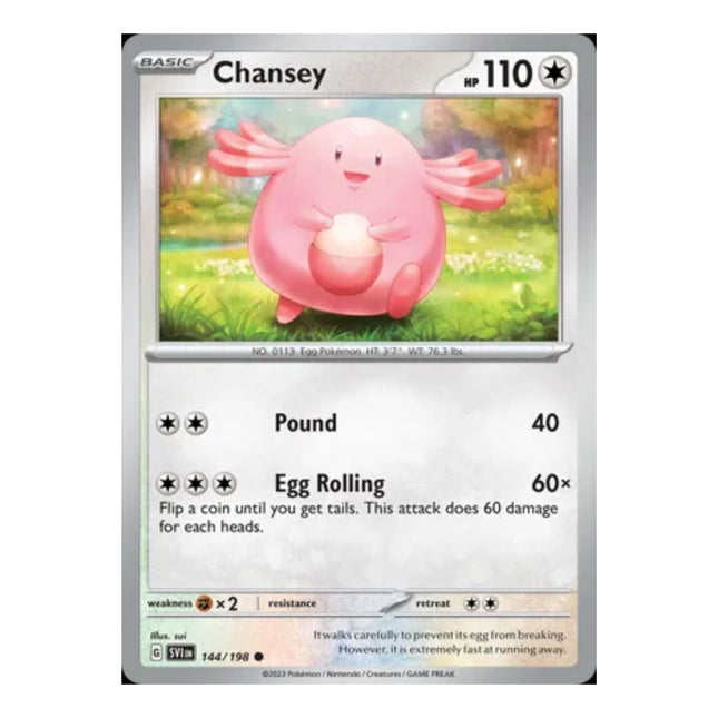 Pokemon - Scarlet and Violet (Base Set) 144/198 Chansey (Non Holo) - The Scale Model Stash