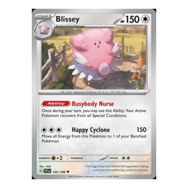 Pokemon - Scarlet and Violet (Base Set) 145/198 Blissey (Non Holo) - The Scale Model Stash