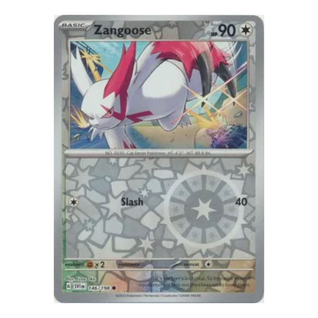 Pokemon - Scarlet and Violet (Base Set) 146/198 Zangoose (Reverse Holo) - The Scale Model Stash