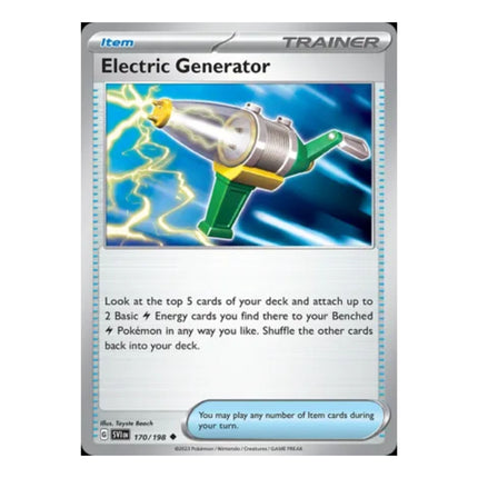 Pokemon - Scarlet and Violet (Base Set) 170/198 Electric Generator (Non Holo) - The Scale Model Stash