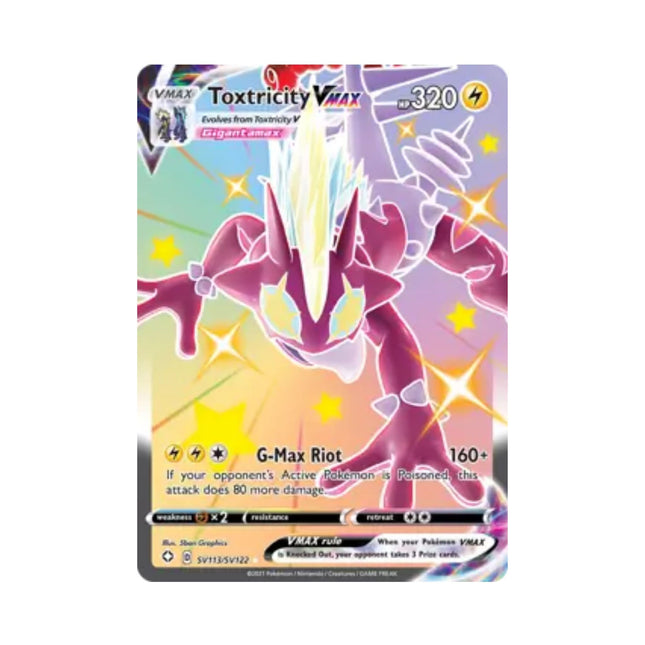 Pokemon - Shining Fates SV113/SV122 Toxtricity Vmax - The Scale Model Stash