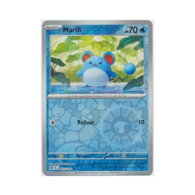 Pokemon - Stellar Crown 033/142 Marill (Reverse Holo) - The Scale Model Stash