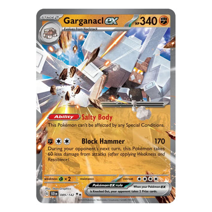 Pokemon - Stellar Crown 089/142 Garganacl ex - The Scale Model Stash