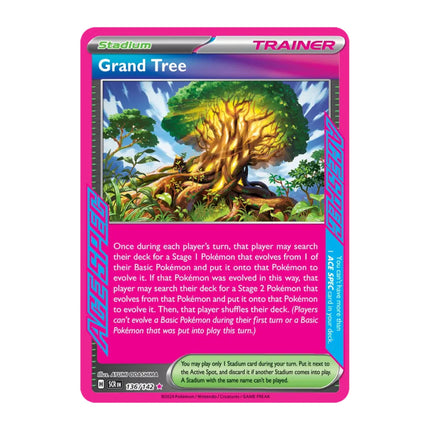Pokemon - Stellar Crown 136/142 Grand Tree ACE SPEC - The Scale Model Stash