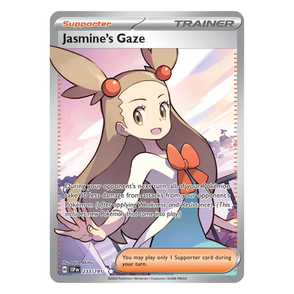 Pokemon - Surging Sparks 233/191 Jasmine's Gaze (Full Art) - The Scale Model Stash