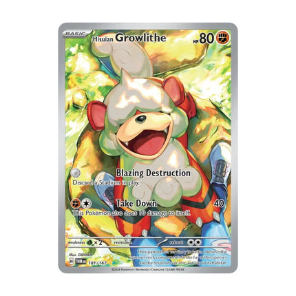 Pokemon - Twilight Masquerade 181/167 Hisuian Growlithe (Illustrate Rare) - The Scale Model Stash
