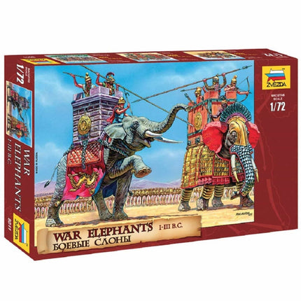 Zvezda - War Elephants (3rd - 1st Century BC) - 1/72 - The Scale Model Stash